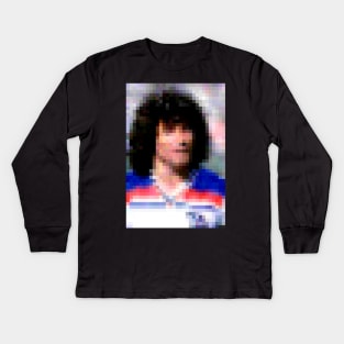 Kevin Keegan / Espana 82 / Retro Pixel Art Kids Long Sleeve T-Shirt